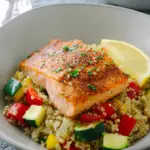 Mediterranean Salmon and Vegetable Quinoa