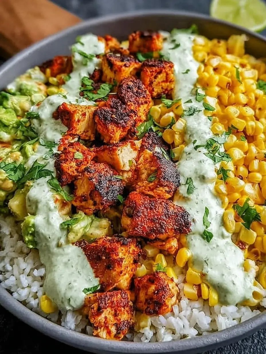 Street Corn Chicken Rice Bowl (40g Protein)