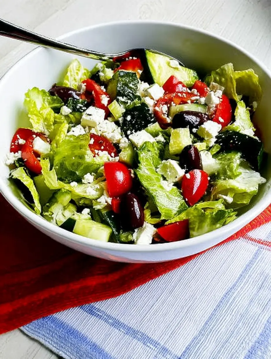 American Greek Salad with Lettuce