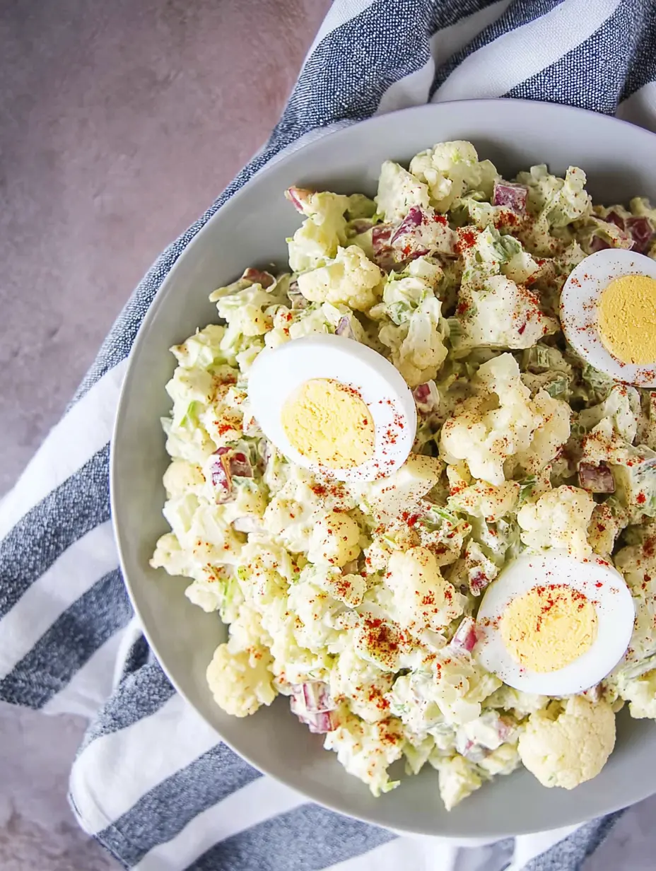 Cauliflower Potato Salad (Low Carb & Paleo)