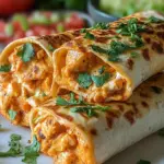 Cheesy Buffalo Chicken Burritos
