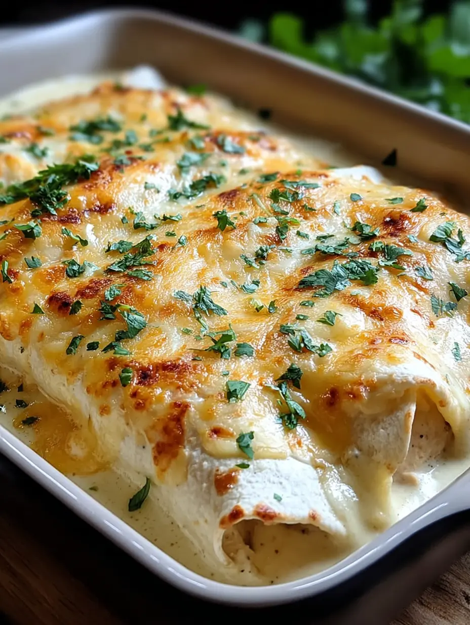 Creamy White Chicken Enchiladas