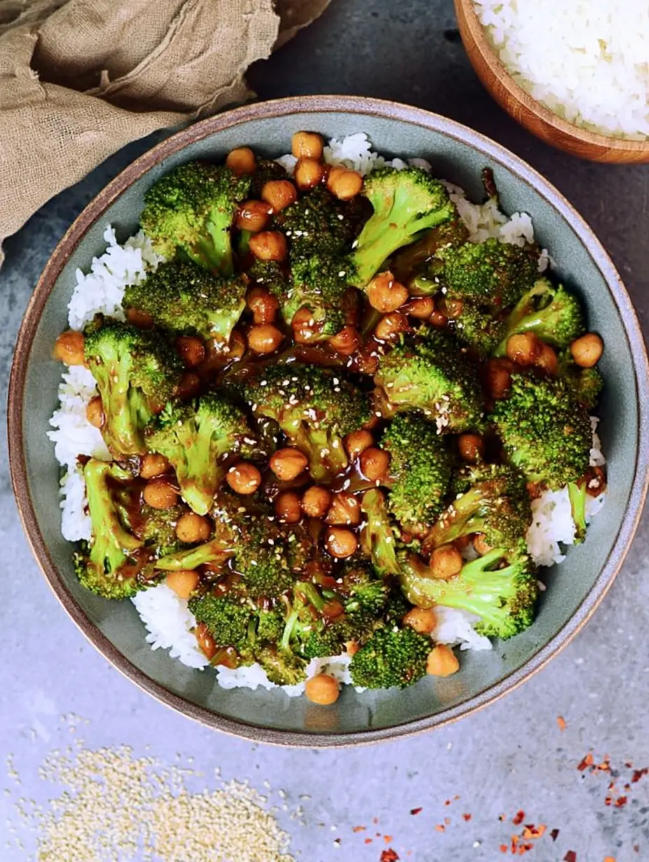 Garlic Broccoli Stir Fry With Chickpeas
