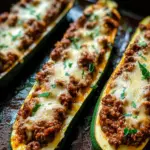 Ground Beef Zucchini Boats