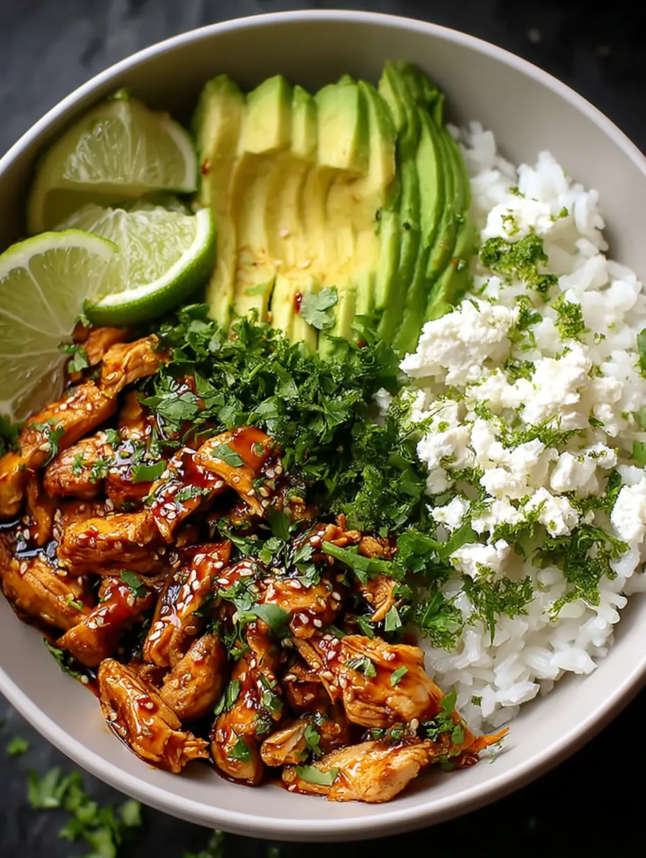 Honey Lime Chicken & Avocado Rice Bowl (High Protein)