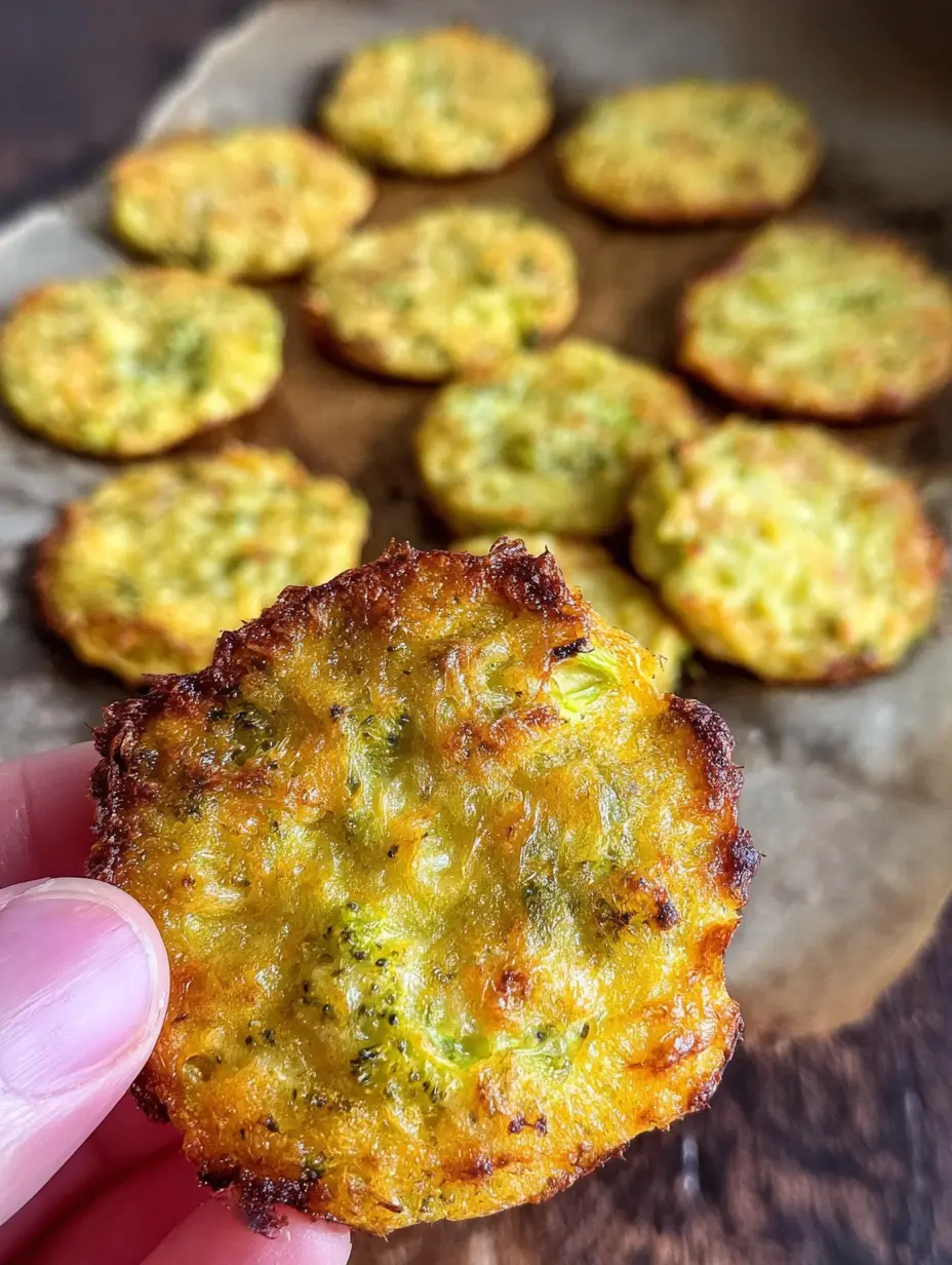 Low Carb Crispy Broccoli Cheese Rounds