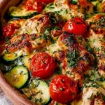 Mediterranean Chicken Zucchini Bake