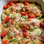 Mediterranean Chicken Zucchini Bake